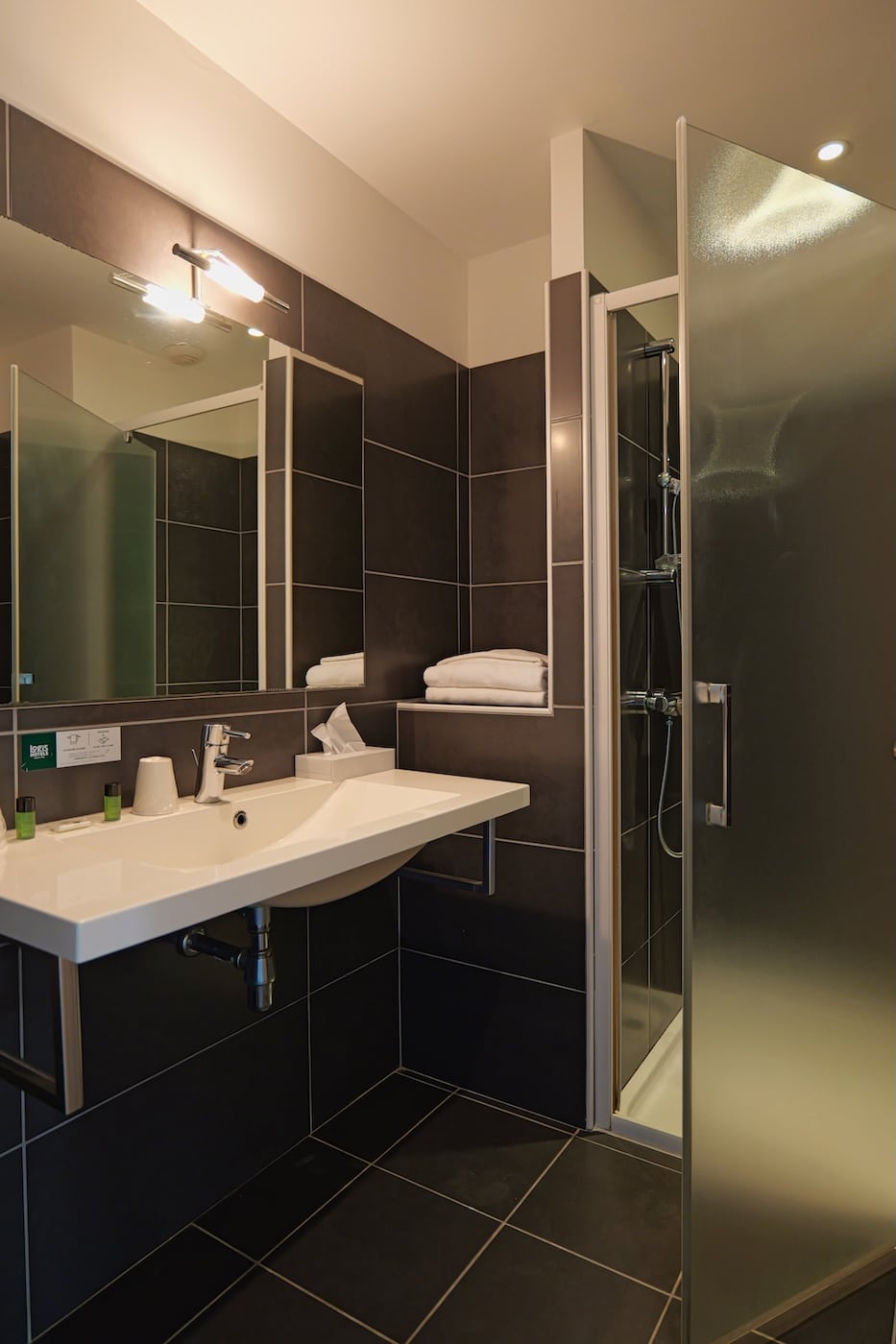 Salle de bains avec douche